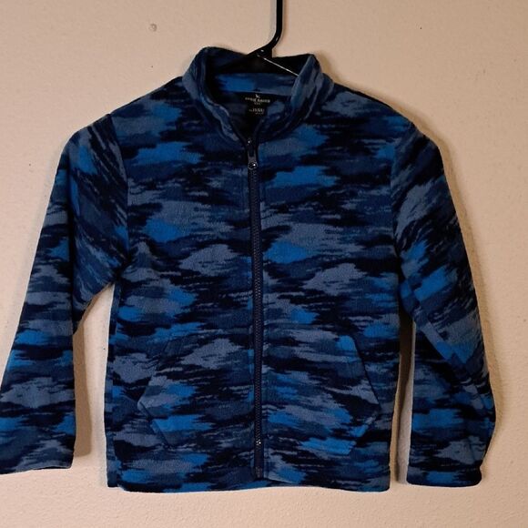 Eddie Bauer Blue Patterned Zip-Up Fleece Jacket size XS - Picture 1 of 4